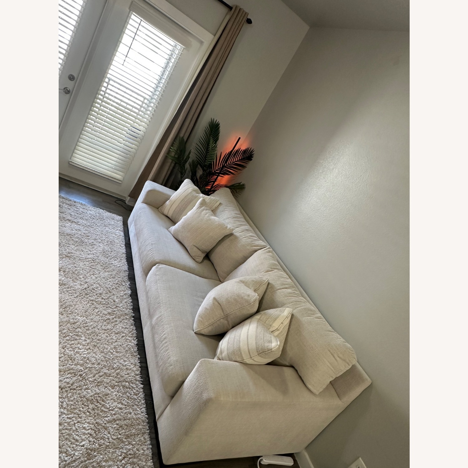 Natural Fabric 3+ Seater Sofa - image-3