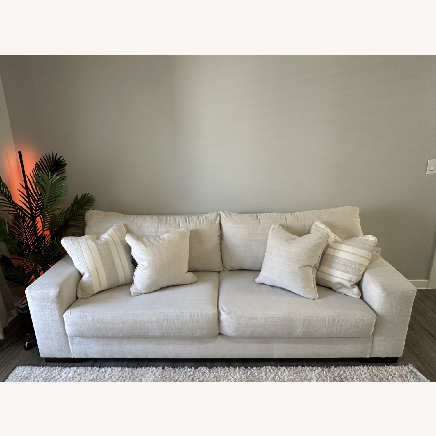 Natural Fabric 3+ Seater Sofa - image-2