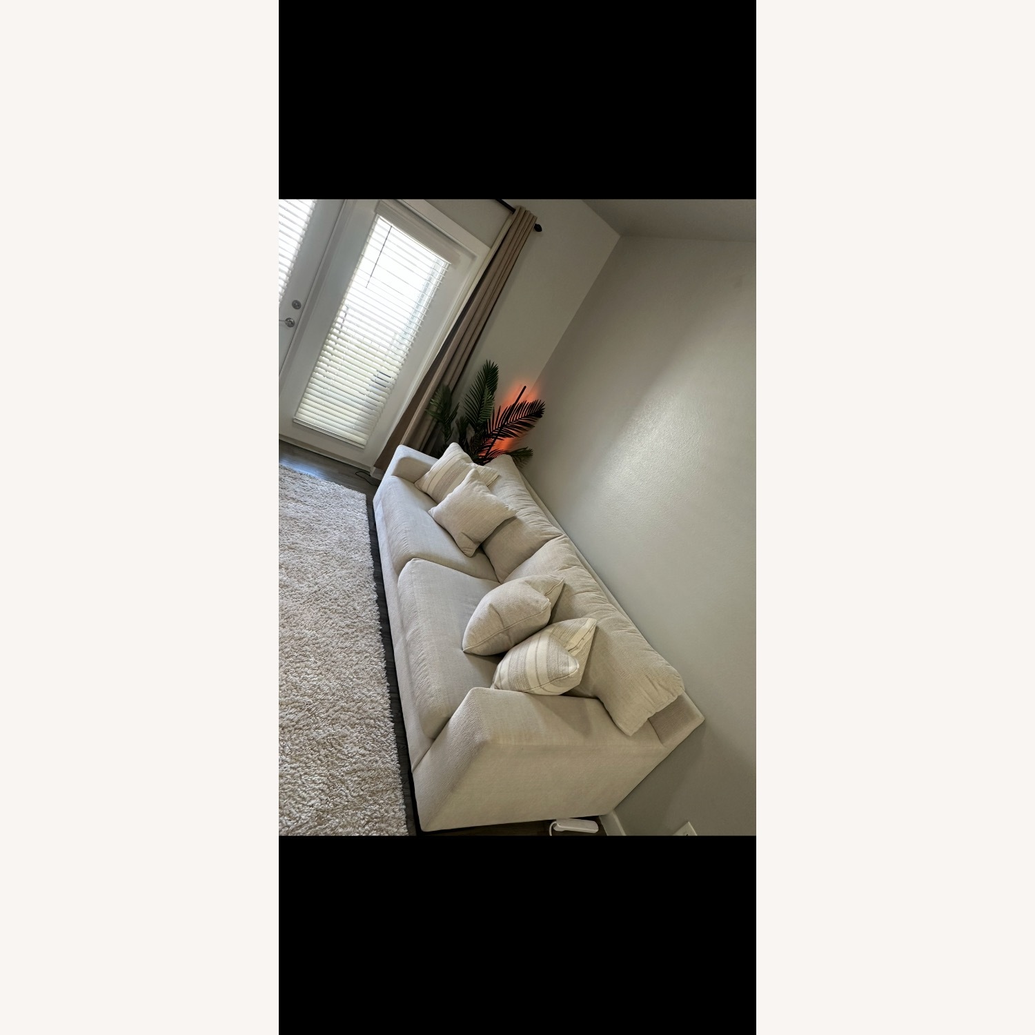 Natural Fabric 3+ Seater Sofa - image-1