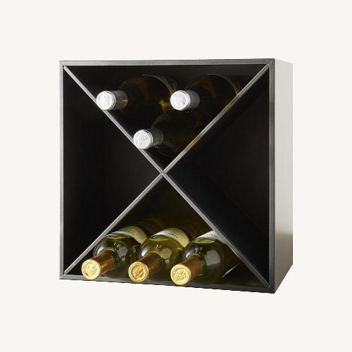 Used CB2 Stackable Wine Racks - Black Metal  for sale on AptDeco