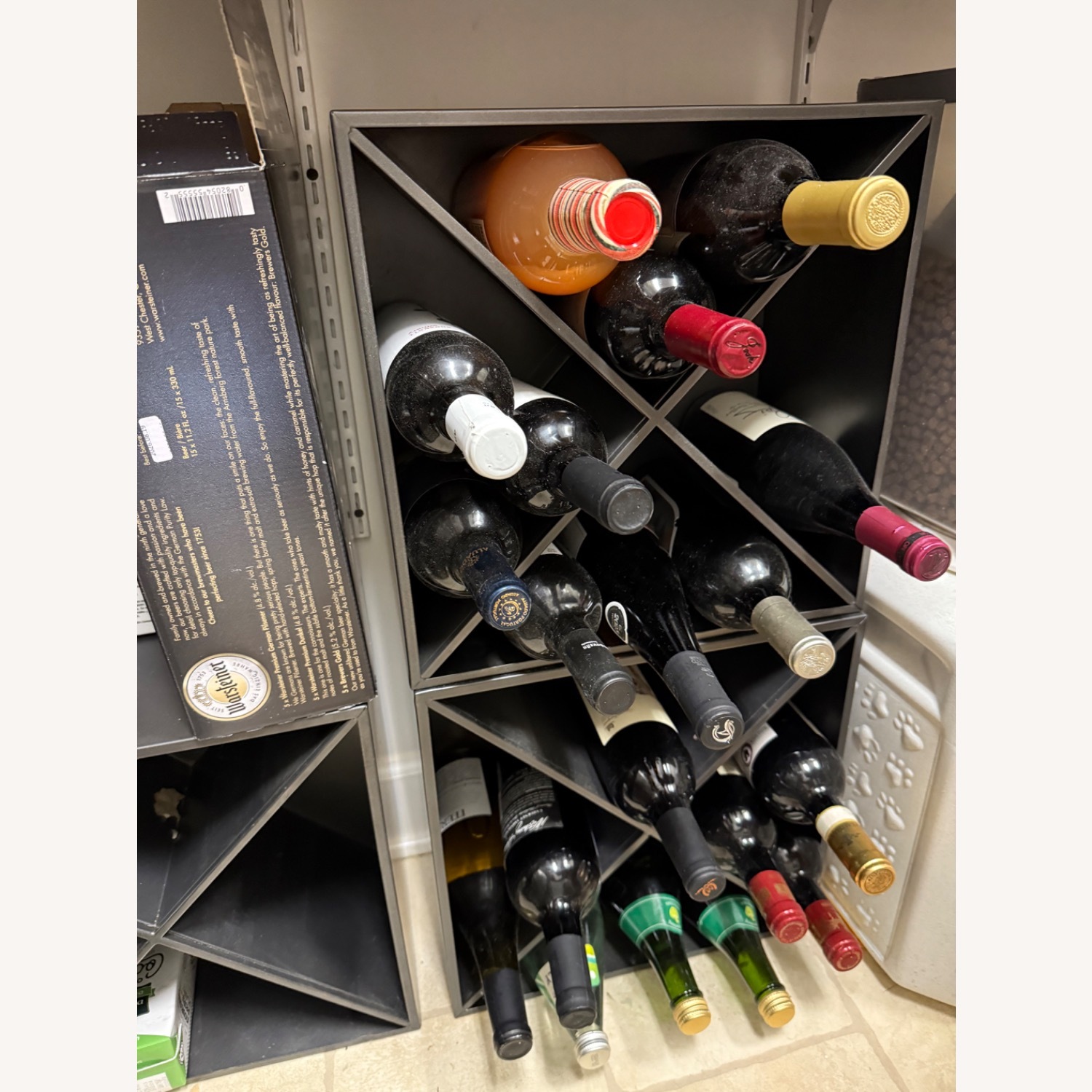 CB2 Stackable Wine Racks - Black Metal  - image-2