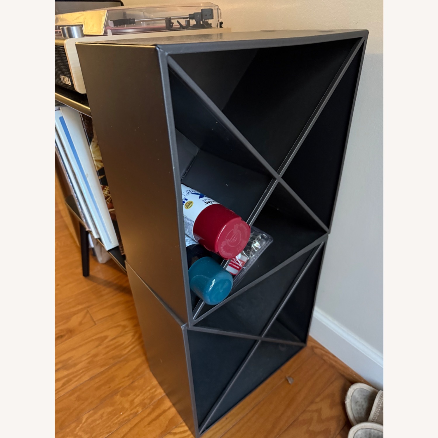 CB2 Stackable Wine Racks - Black Metal  - image-3