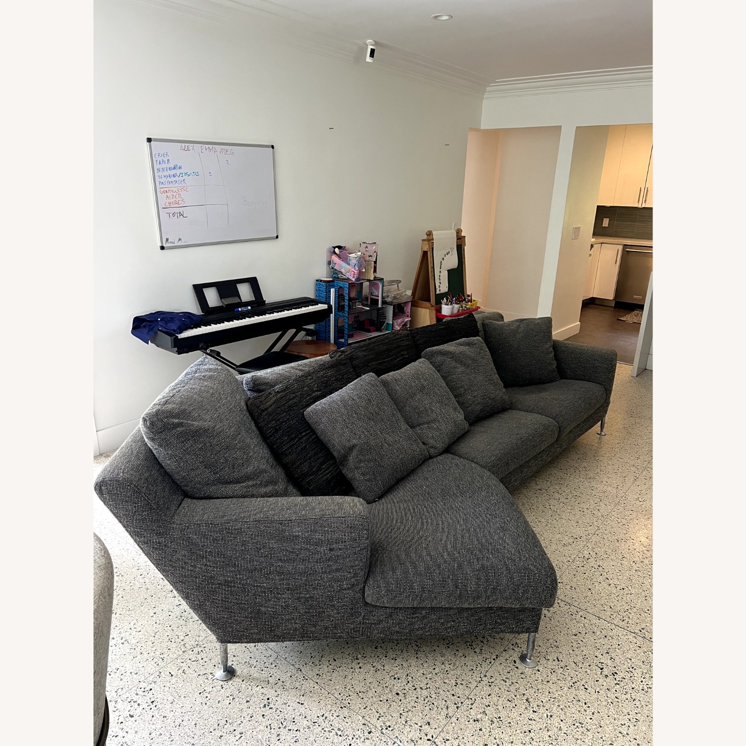 B&B Italia Dambo Dark Gray Fabric 3+ Seater Sofa - image-2