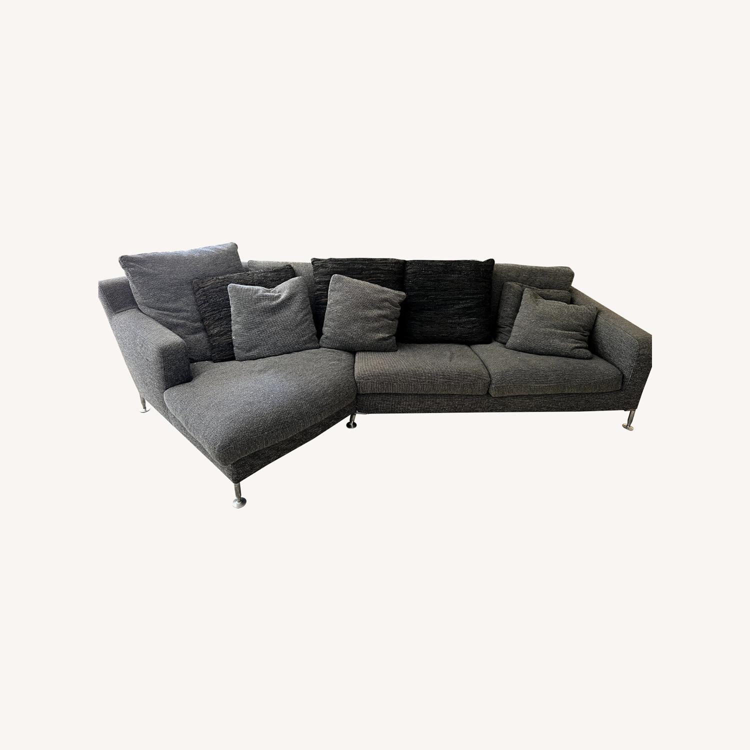 B&B Italia Dambo Dark Gray Fabric 3+ Seater Sofa - image-0