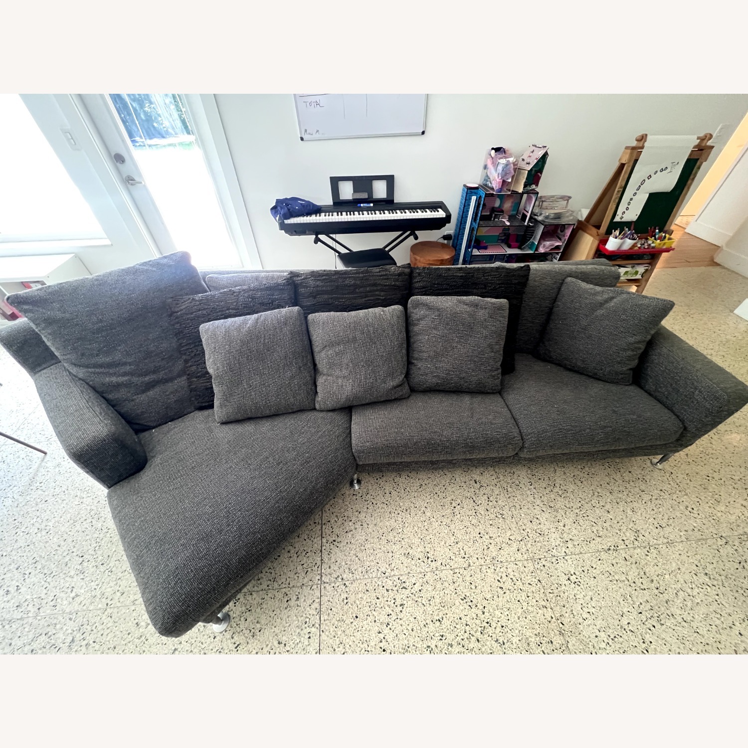 B&B Italia Dambo Dark Gray Fabric 3+ Seater Sofa - image-5