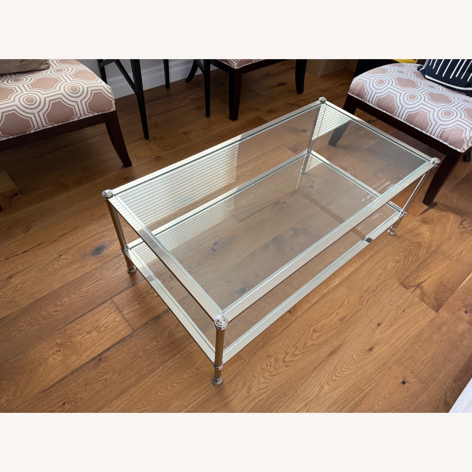 Silver Glass Coffee Table - image-1