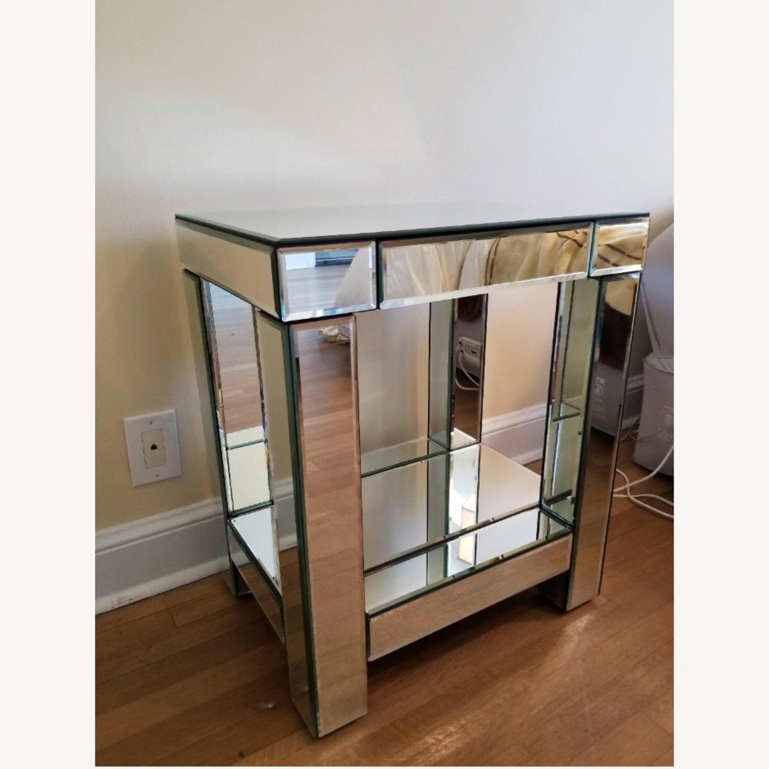 West Elm Parsons Silver Mirrored Glass Side Table - image-2