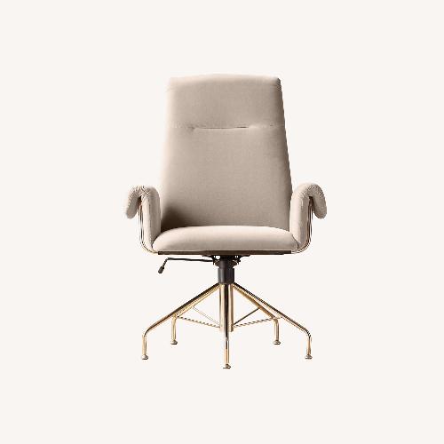 Used CB2 Saviti Bone Velvet Office Chair for sale on AptDeco