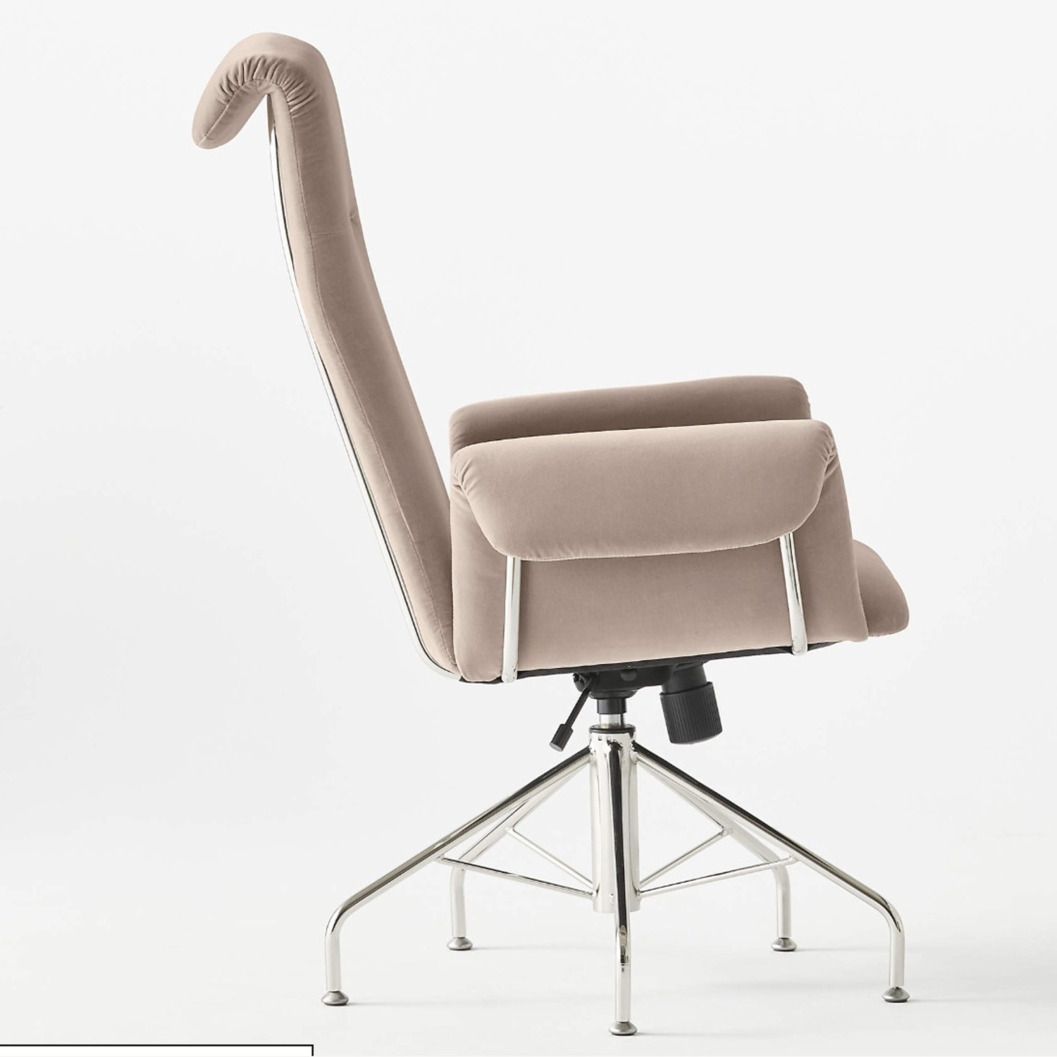 CB2 Saviti Bone Velvet Office Chair - image-3