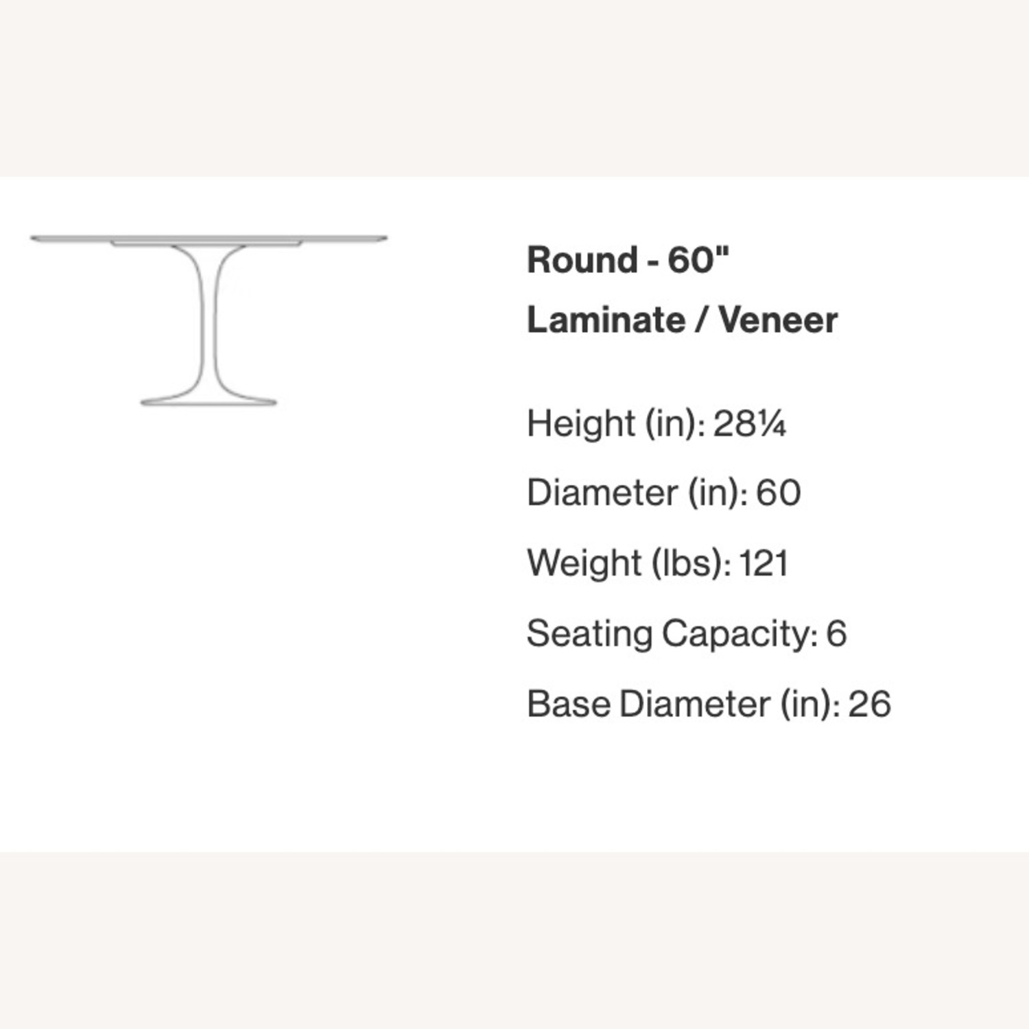 Knoll Marble Saarinen Dining Table, Round - image-2