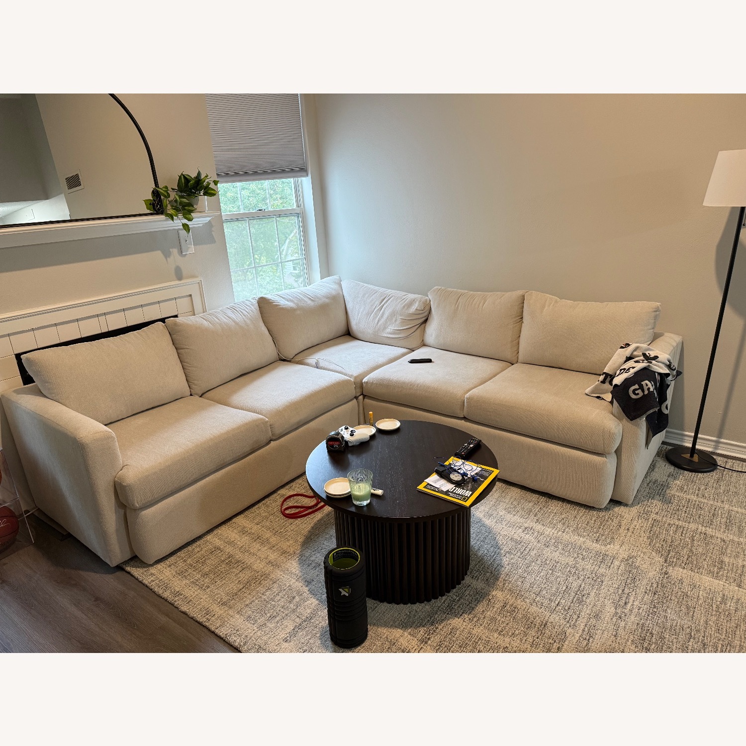 Living Spaces Natural 2 Piece Sectional - image-1
