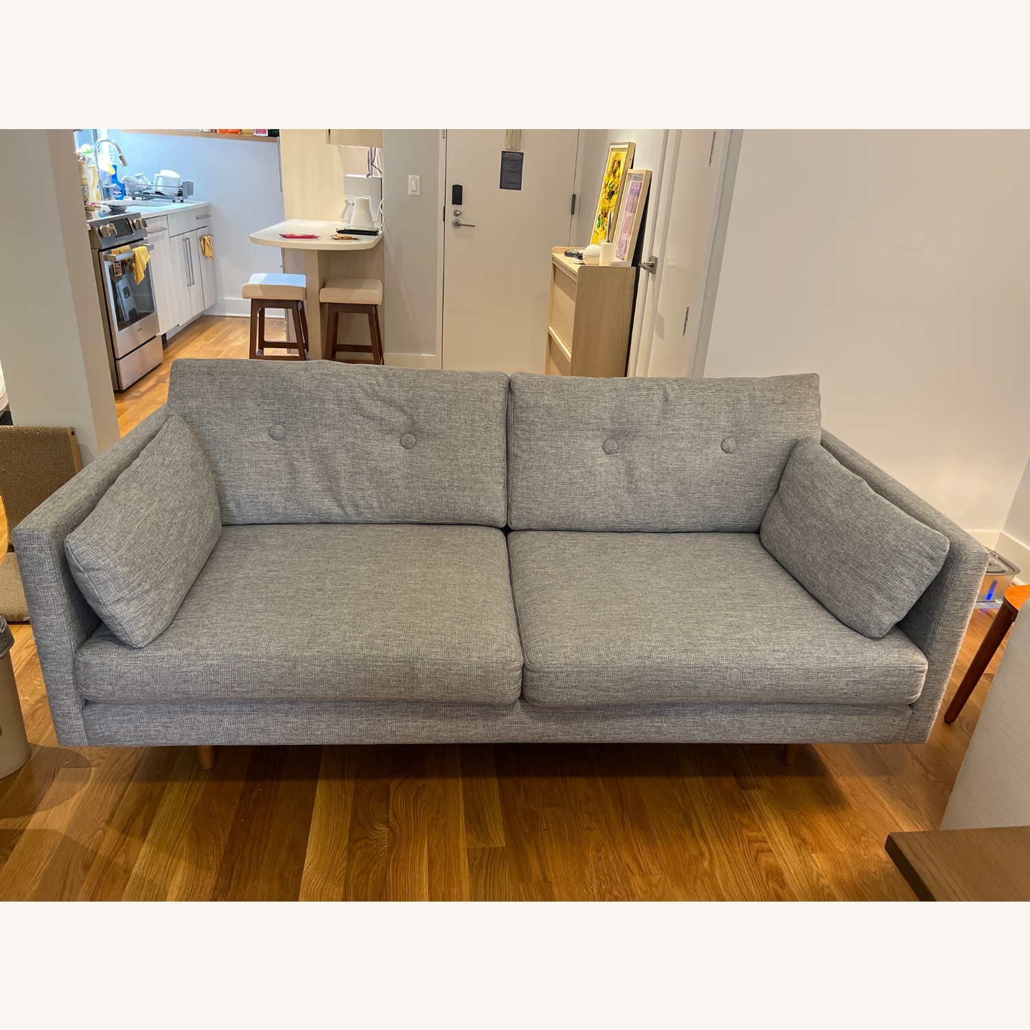 Article Anton Light Gray Fabric 2 Seater Sofa - image-2