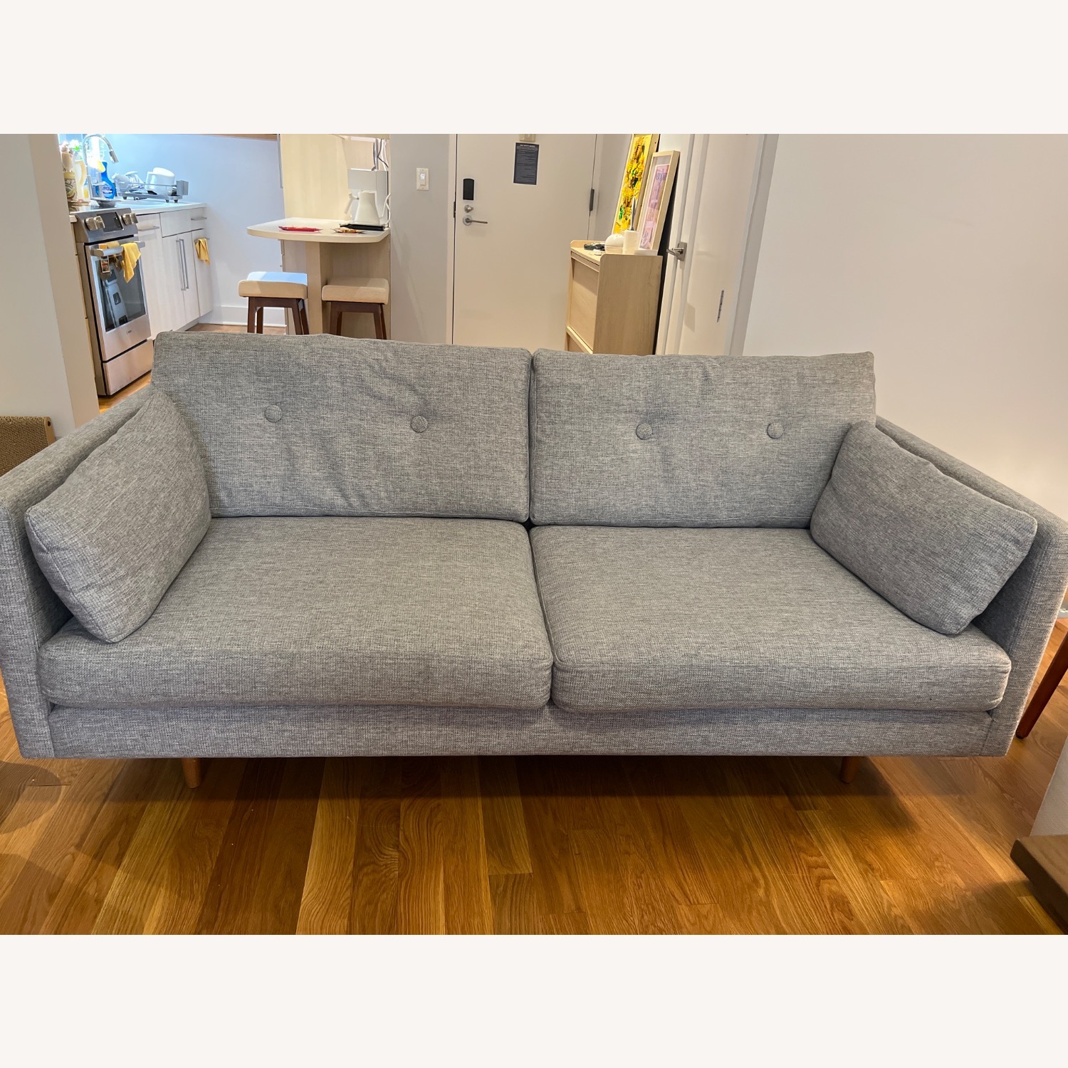 Article Anton Light Gray Fabric 2 Seater Sofa - image-1