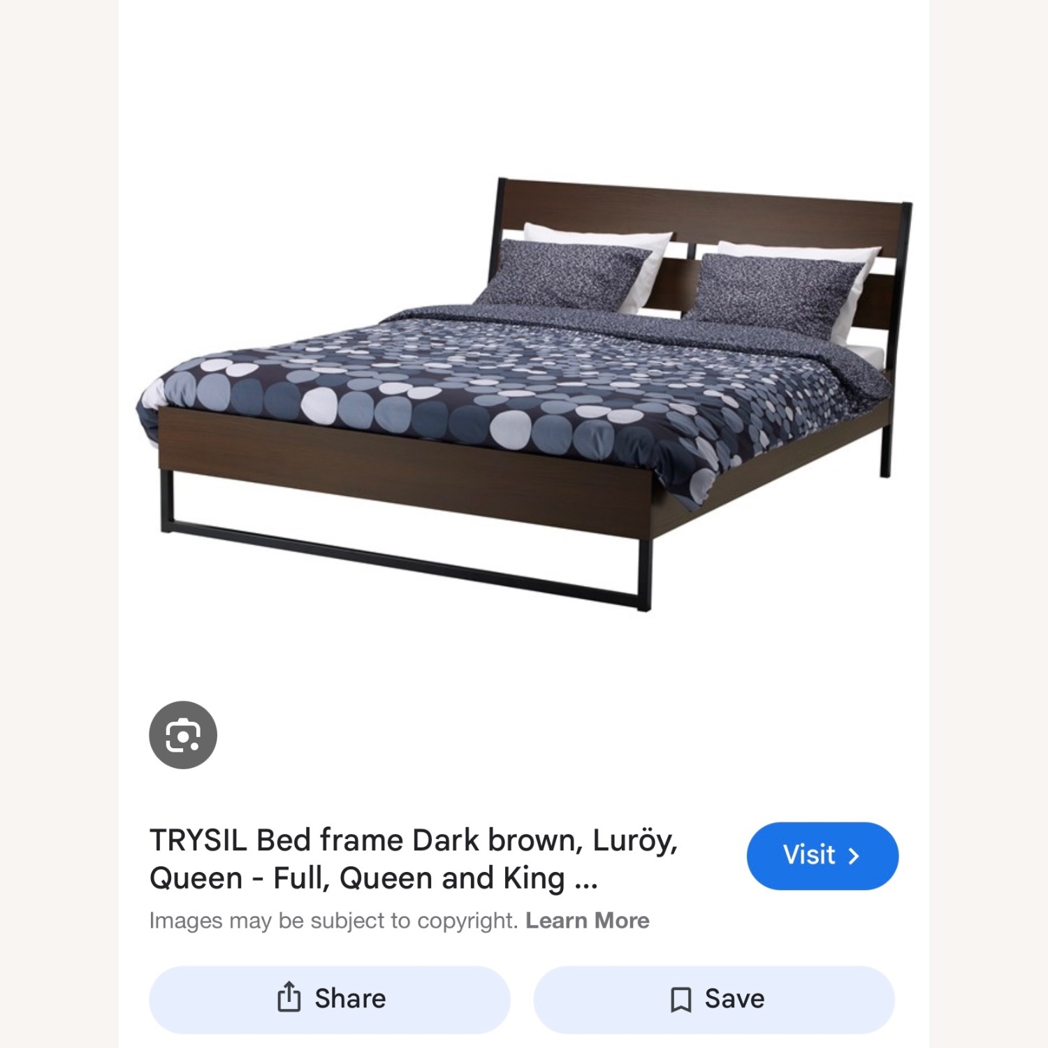 IKEA Full Bed and Matching ightstands  - image-3