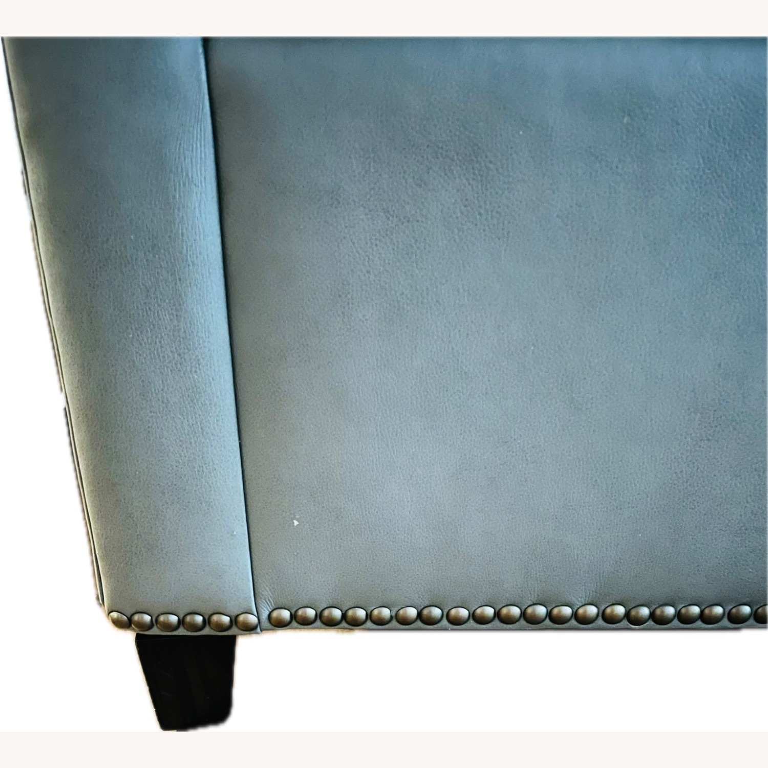 West Elm Sweep Elephant Gray Leather Chair  - image-5