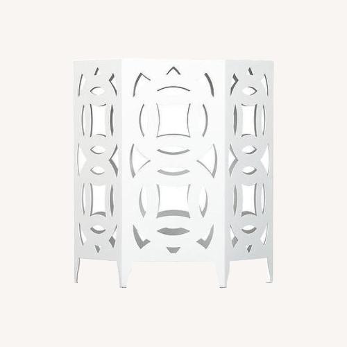 Used Crate & Barrel Ginger Salt White Side Table for sale on AptDeco