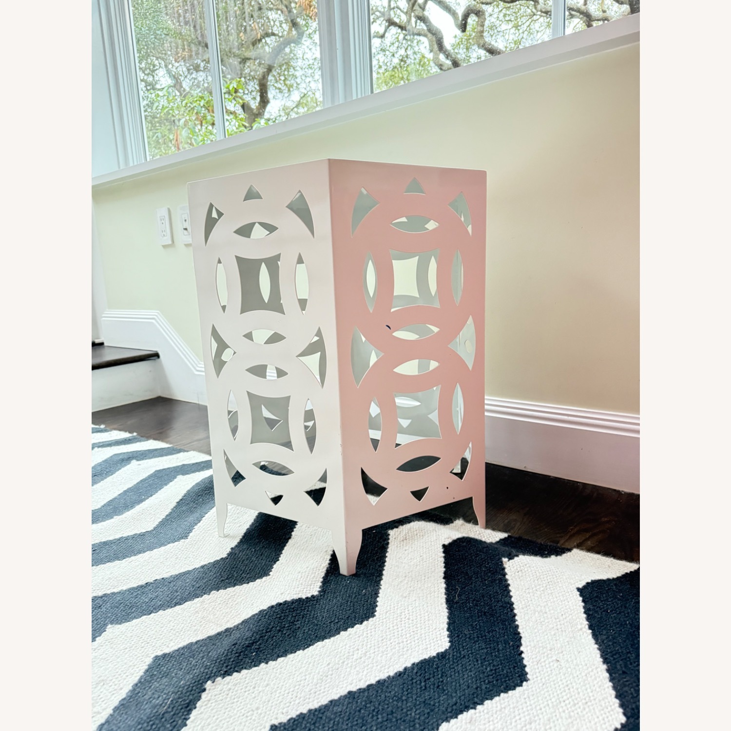 Crate & Barrel Ginger Salt White Side Table - image-3