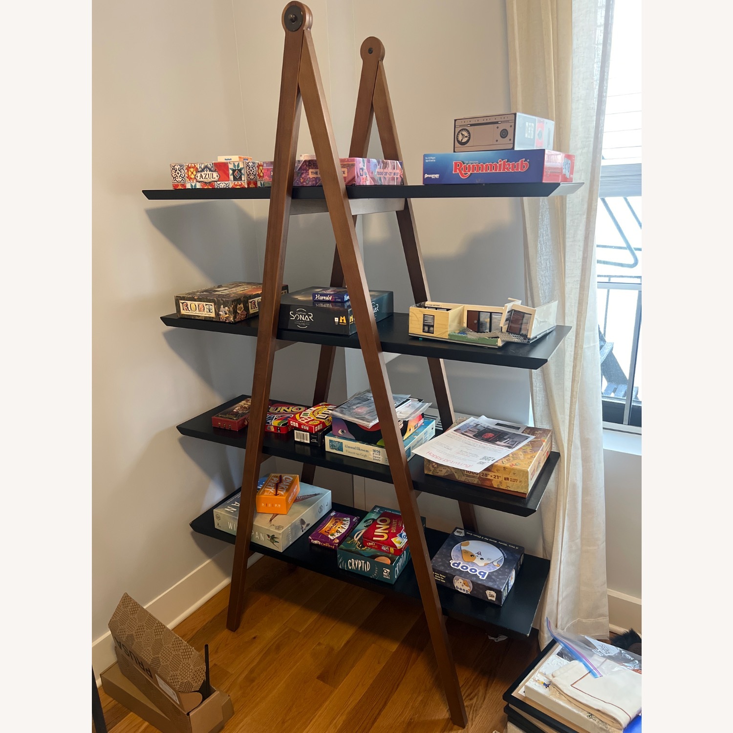 Article Caliper Dark Brown Wood Bookcase - image-2