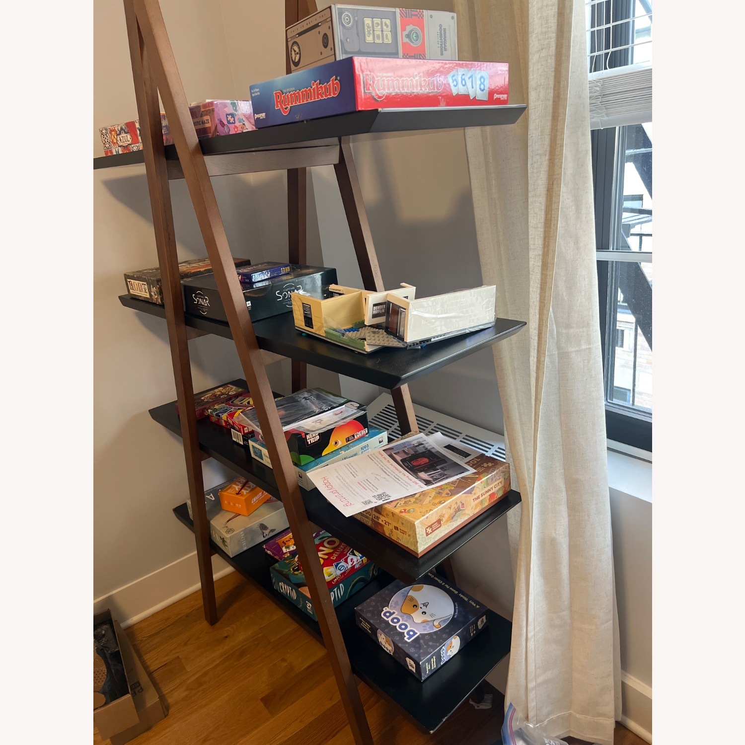 Article Caliper Dark Brown Wood Bookcase - image-3