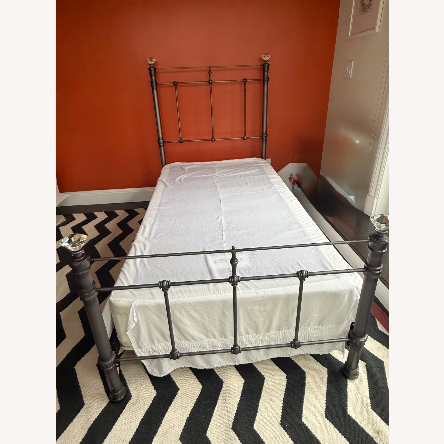 Set of 2 Pottery Barn Kids Iron Twin Beds - image-3