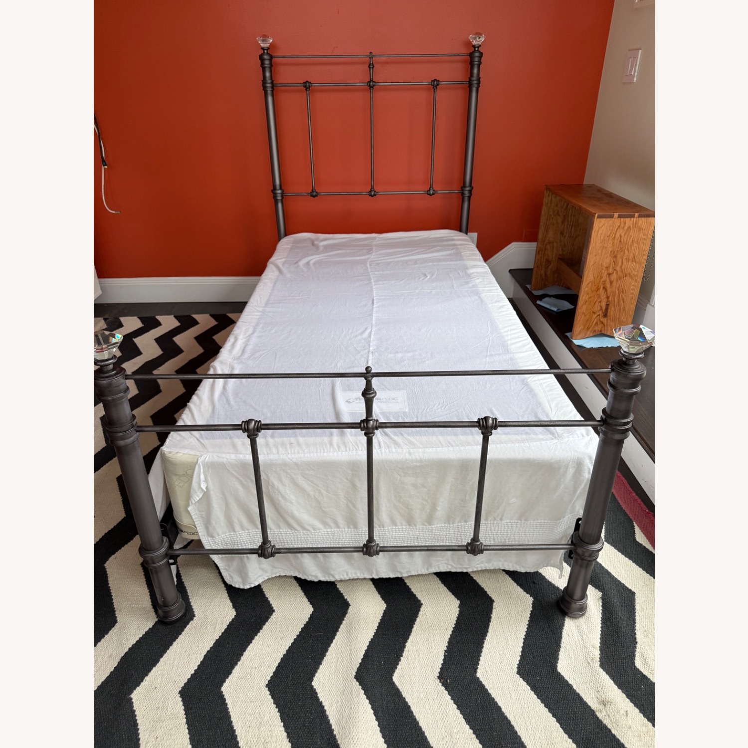 Set of 2 Pottery Barn Kids Iron Twin Beds - image-4