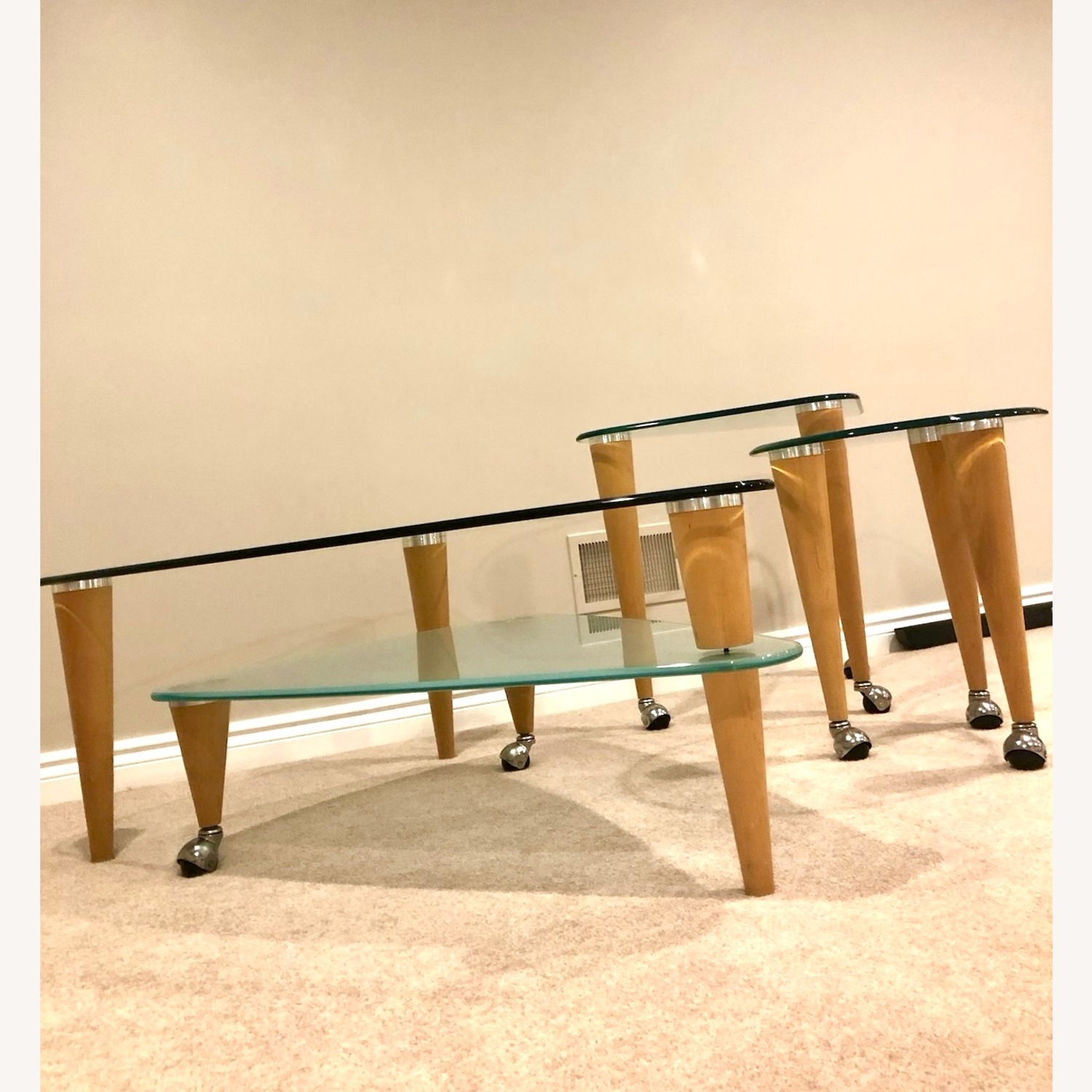 Vintage/Antique Natural Glass Coffee Table - image-2