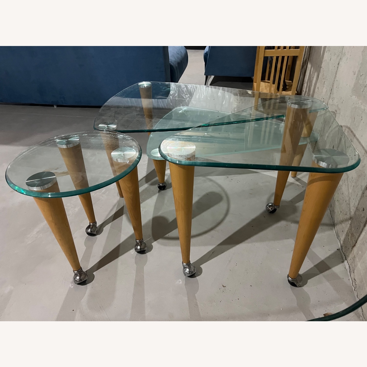 Vintage/Antique Finds Natural Glass Side Table - image-5