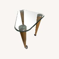 Vintage/Antique Finds Natural Glass Side Table