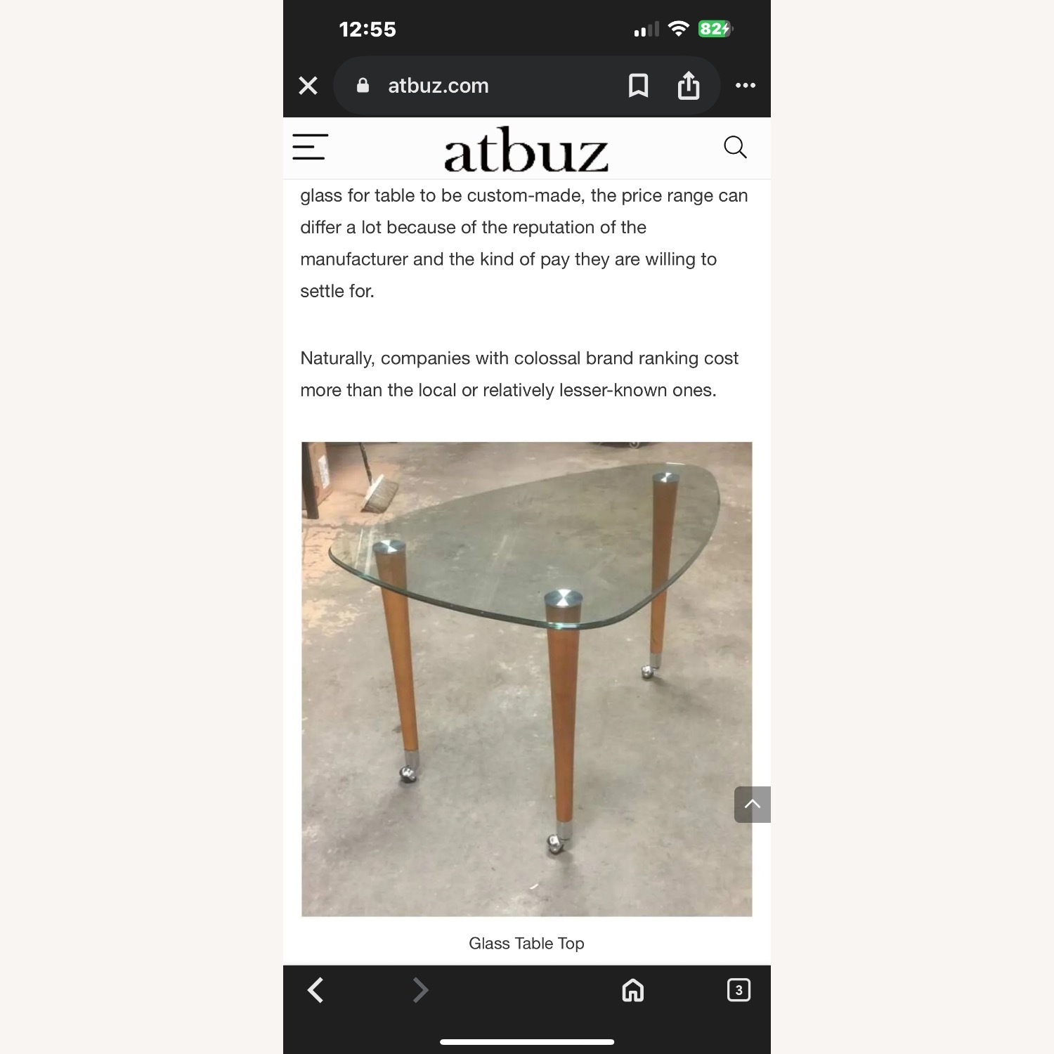 Vintage/Antique Finds Natural Glass Side Table - image-6