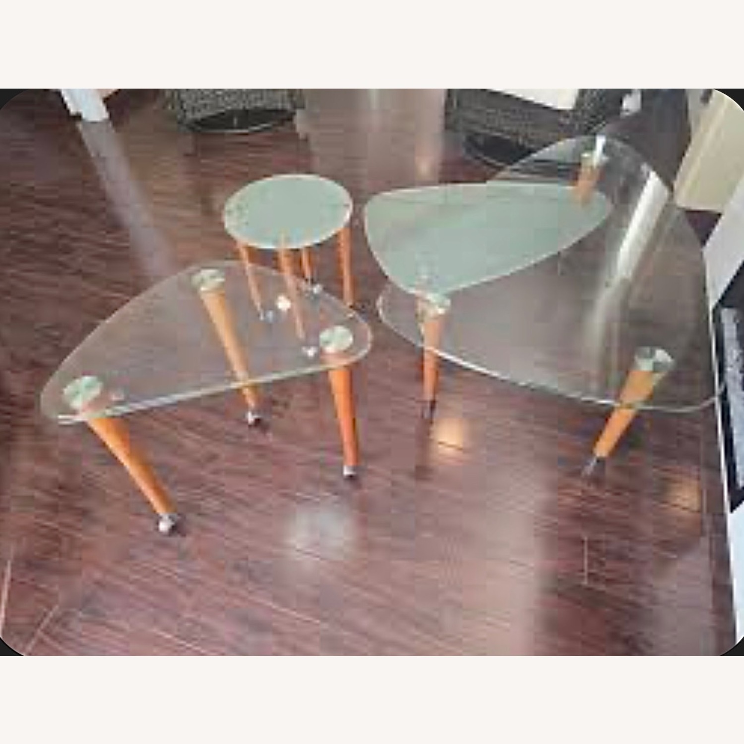 Vintage/Antique Finds Natural Glass Side Table - image-4