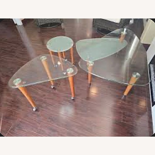 Used Vintage/Antique Finds Natural Glass Side Table for sale on AptDeco