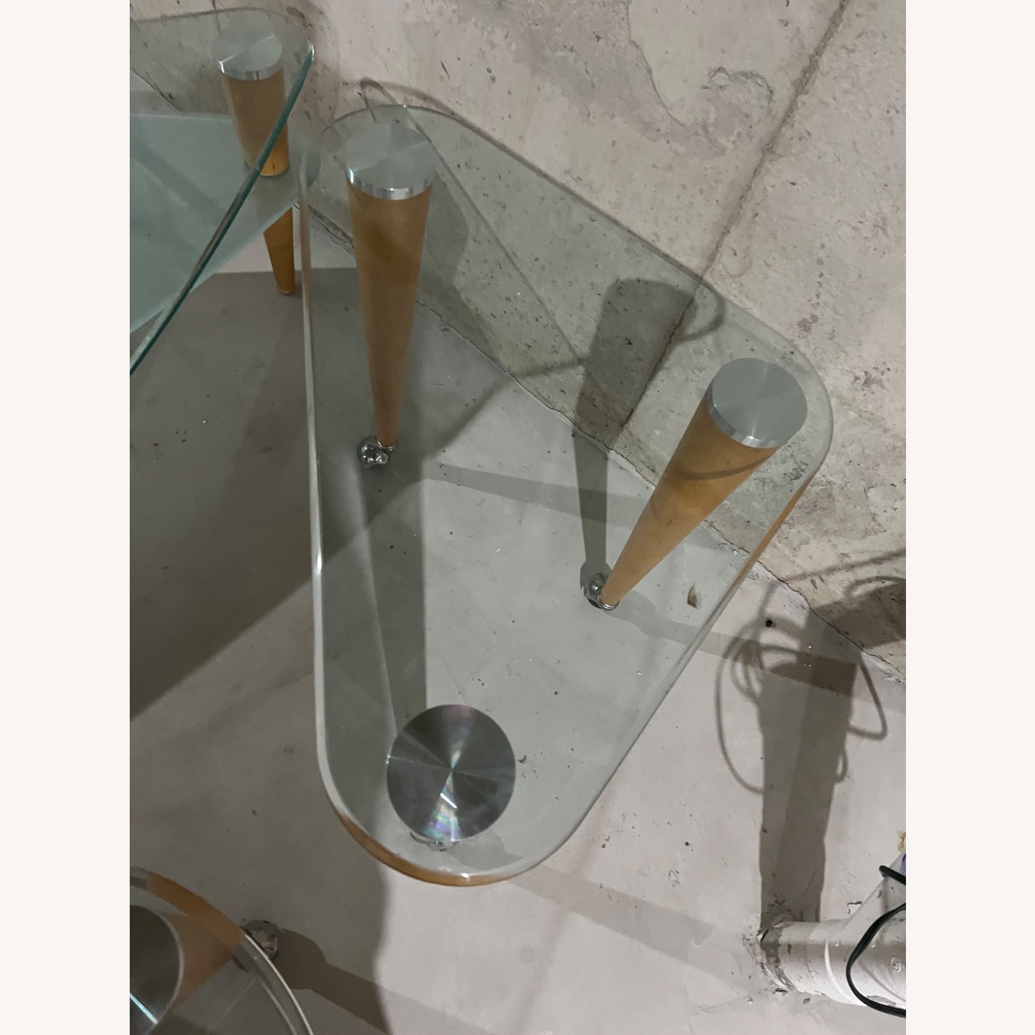 Vintage/Antique Finds Natural Glass Side Table - image-2