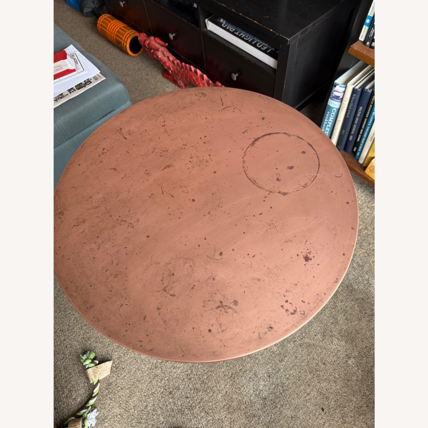 Ethan Allen Sherman Black Metal Side Table - image-2