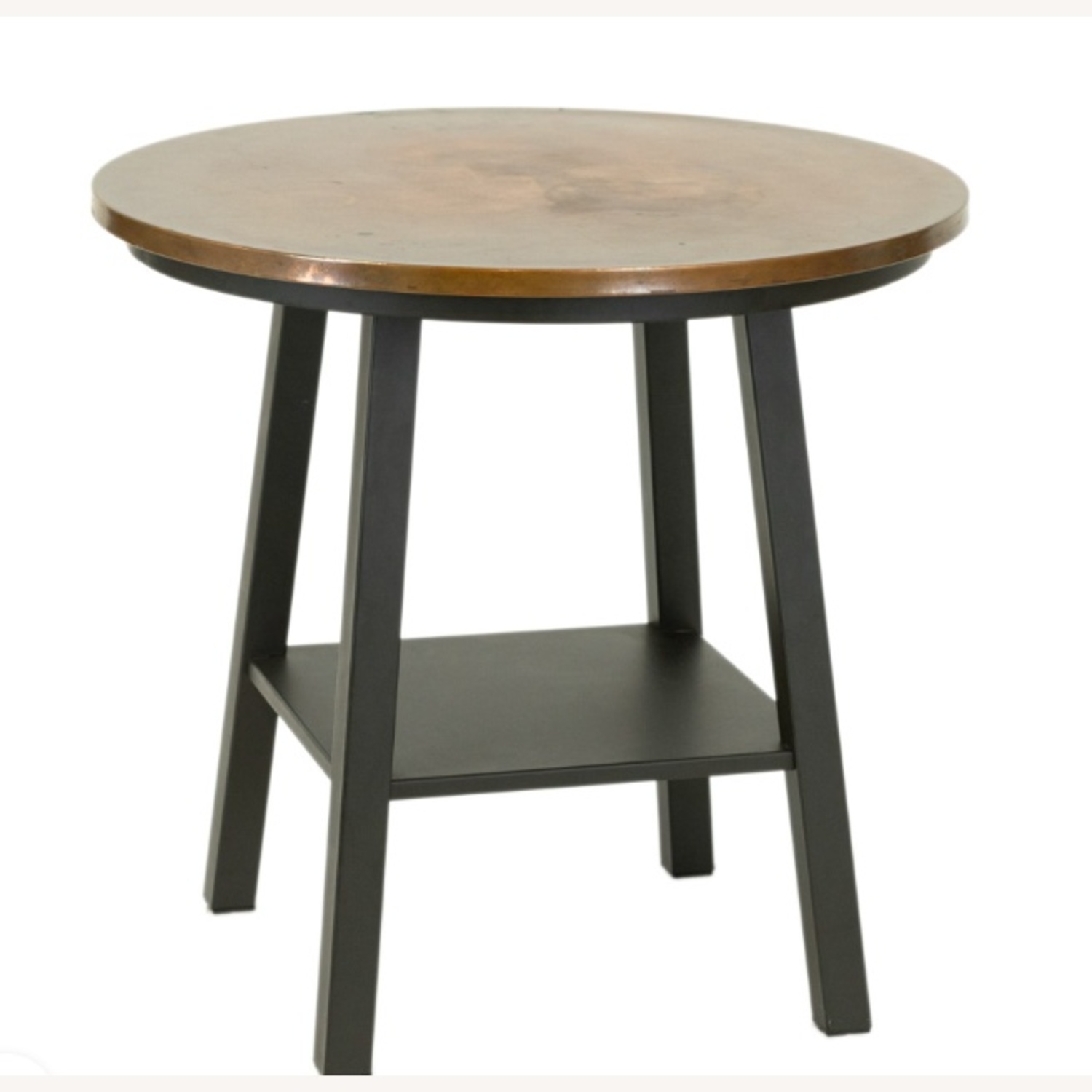 Ethan Allen Sherman Black Metal Side Table - image-4
