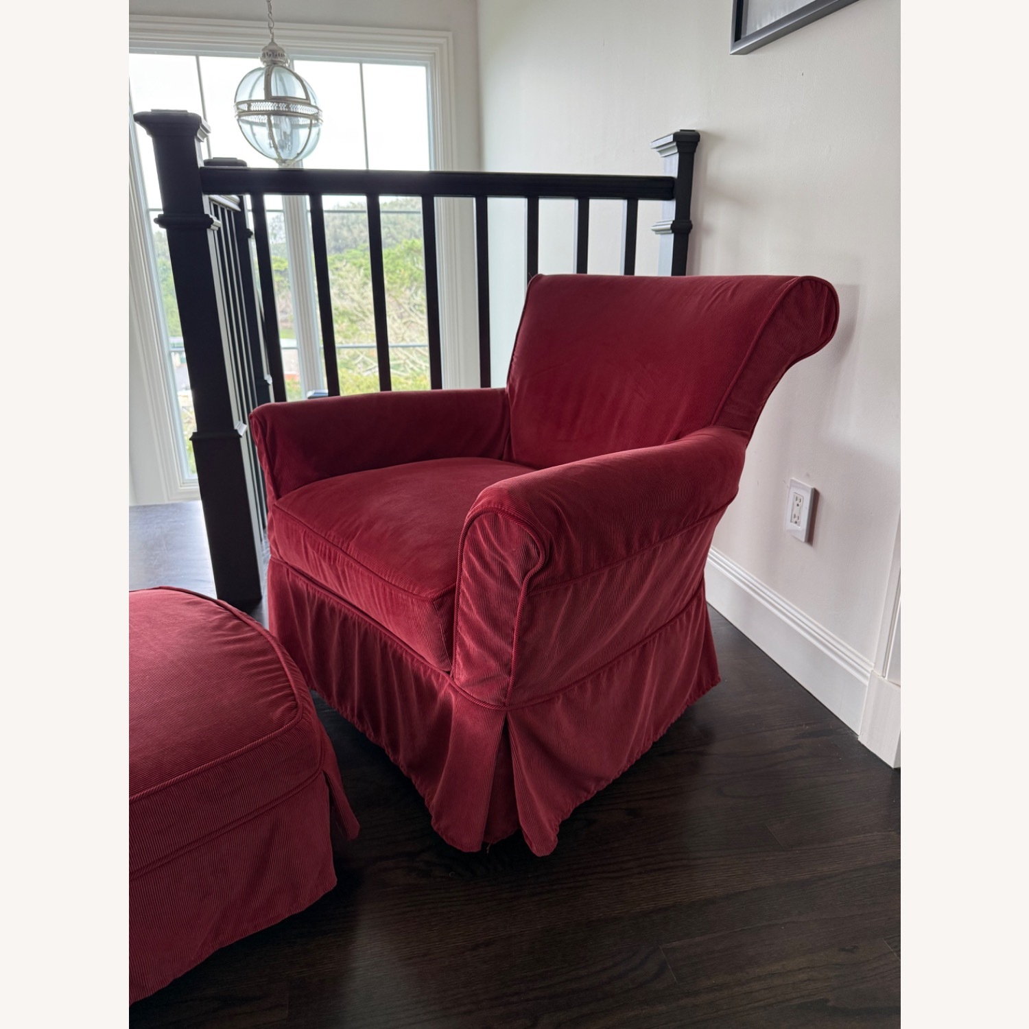 Land of Nod Gilder and Ottoman - image-3