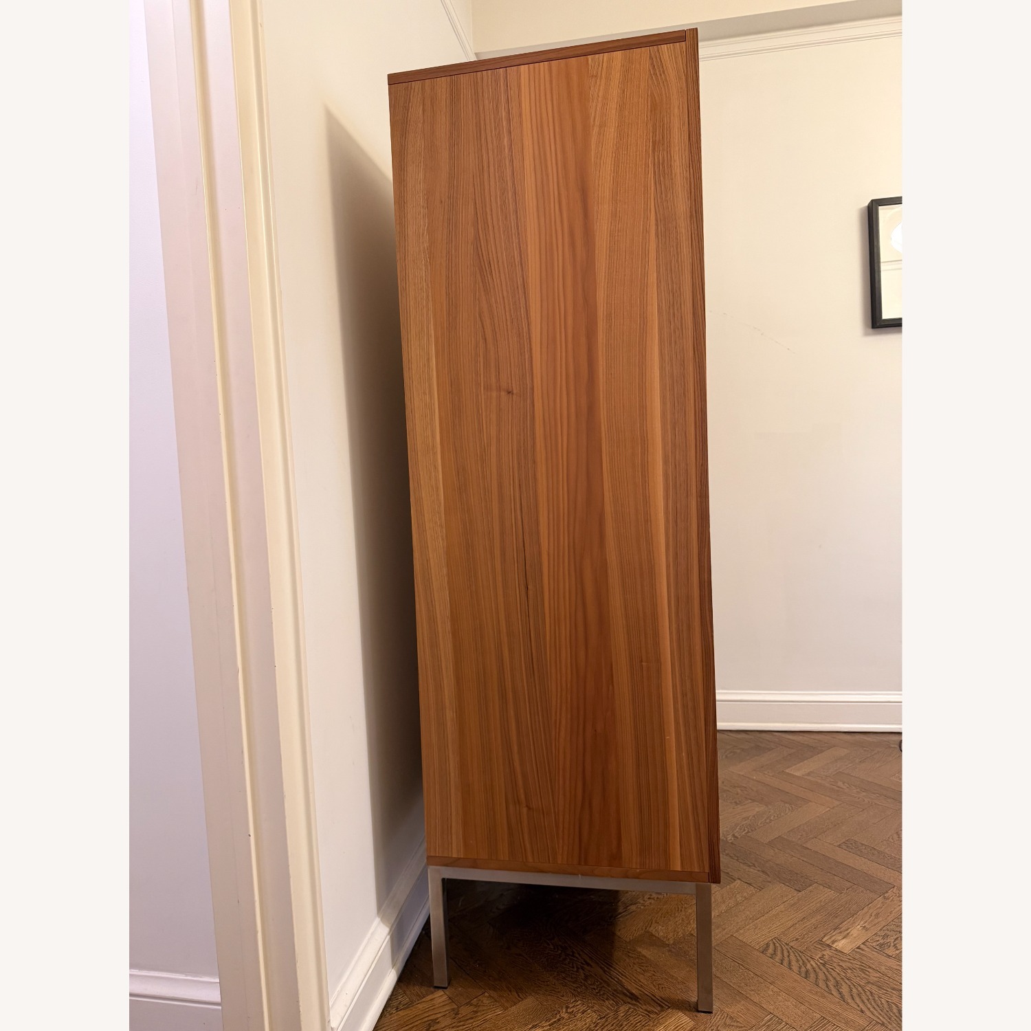 Room & Board Delano Walnut Display Cabinet with Glass Doors - image-1