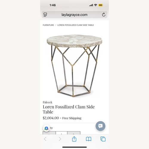 Used Palecek Natural Stone Side Table for sale on AptDeco