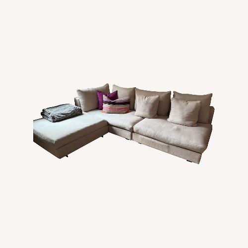 Used Kravet Natural Linen 3+ Piece Sectional for sale on AptDeco