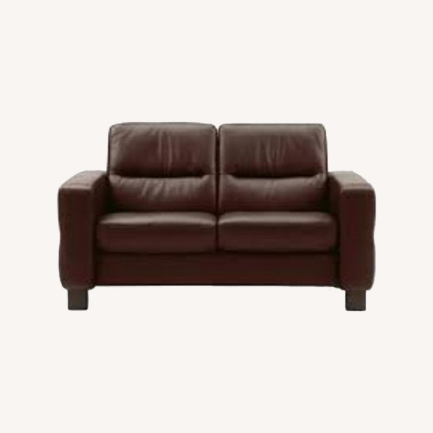 Stressless Wave 2 Seater Leather Sofa  - image-0