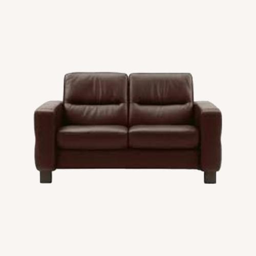 Used Stressless Wave 2 Seater Leather Sofa  for sale on AptDeco