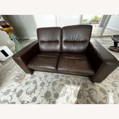 Used Stressless Wave 2 Seater Leather Sofa  for sale on AptDeco