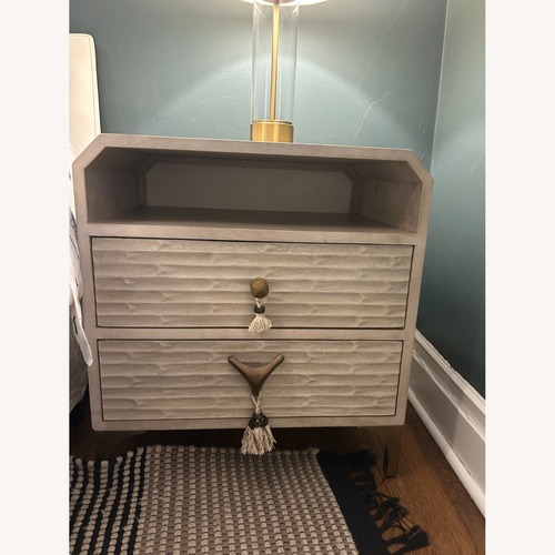 Used Anthropologie Zagora Tasseled Nightstand for sale on AptDeco