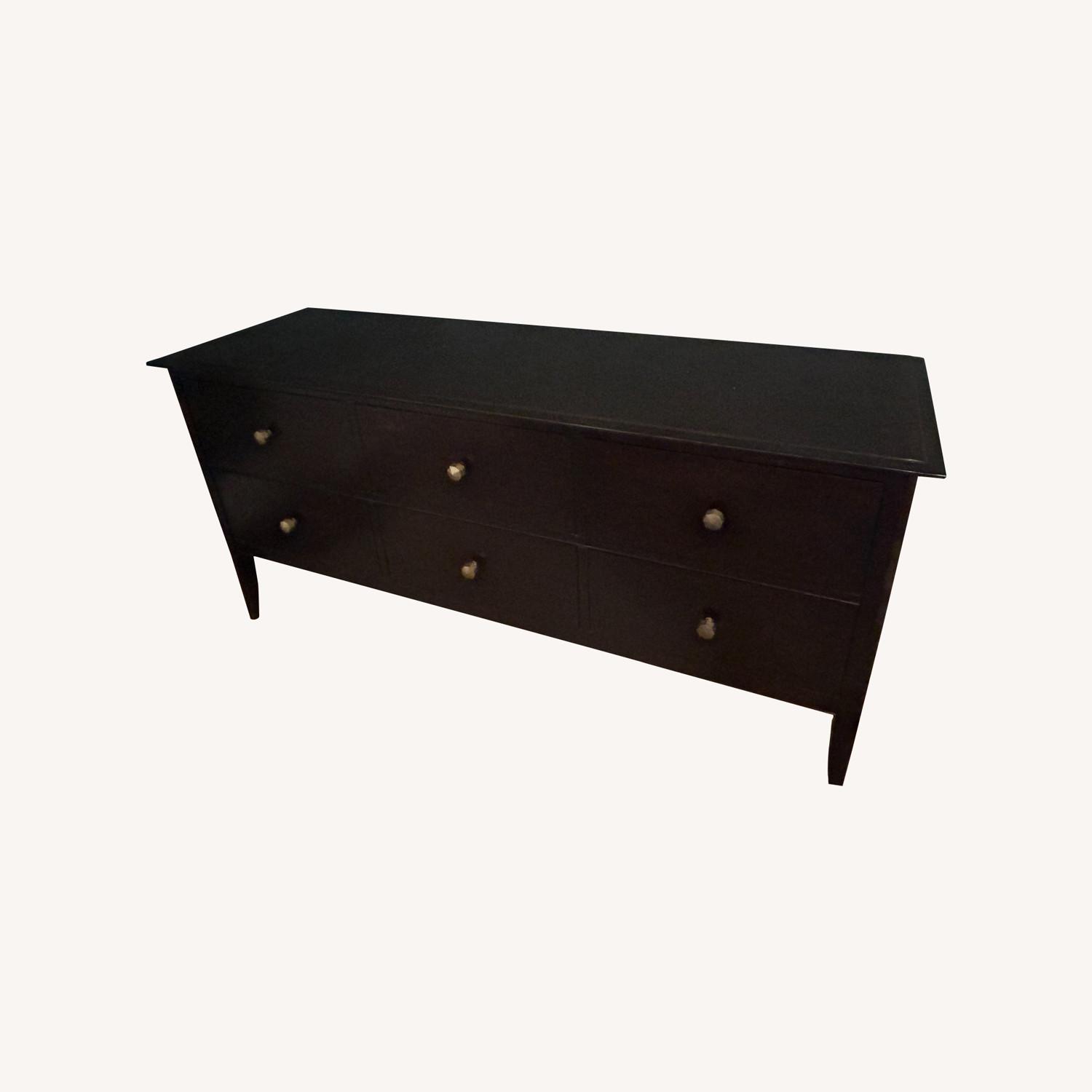 Crate & Barrel Dark Brown Wood Dresser - image-0