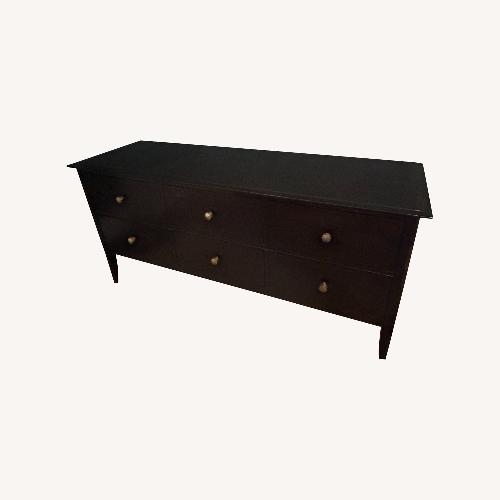 Used Crate & Barrel Dark Brown Wood Dresser for sale on AptDeco