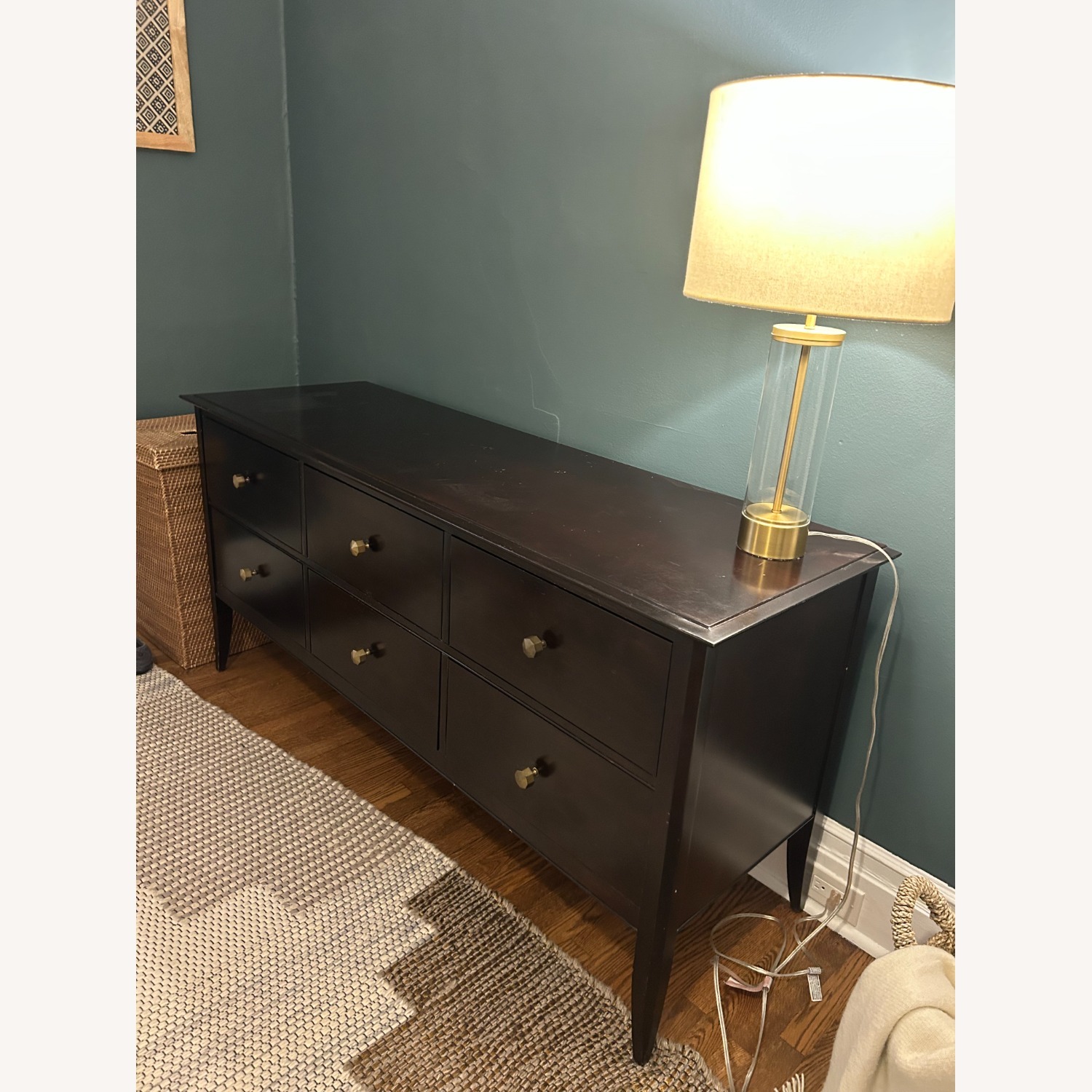 Crate & Barrel Dark Brown Wood Dresser - image-6
