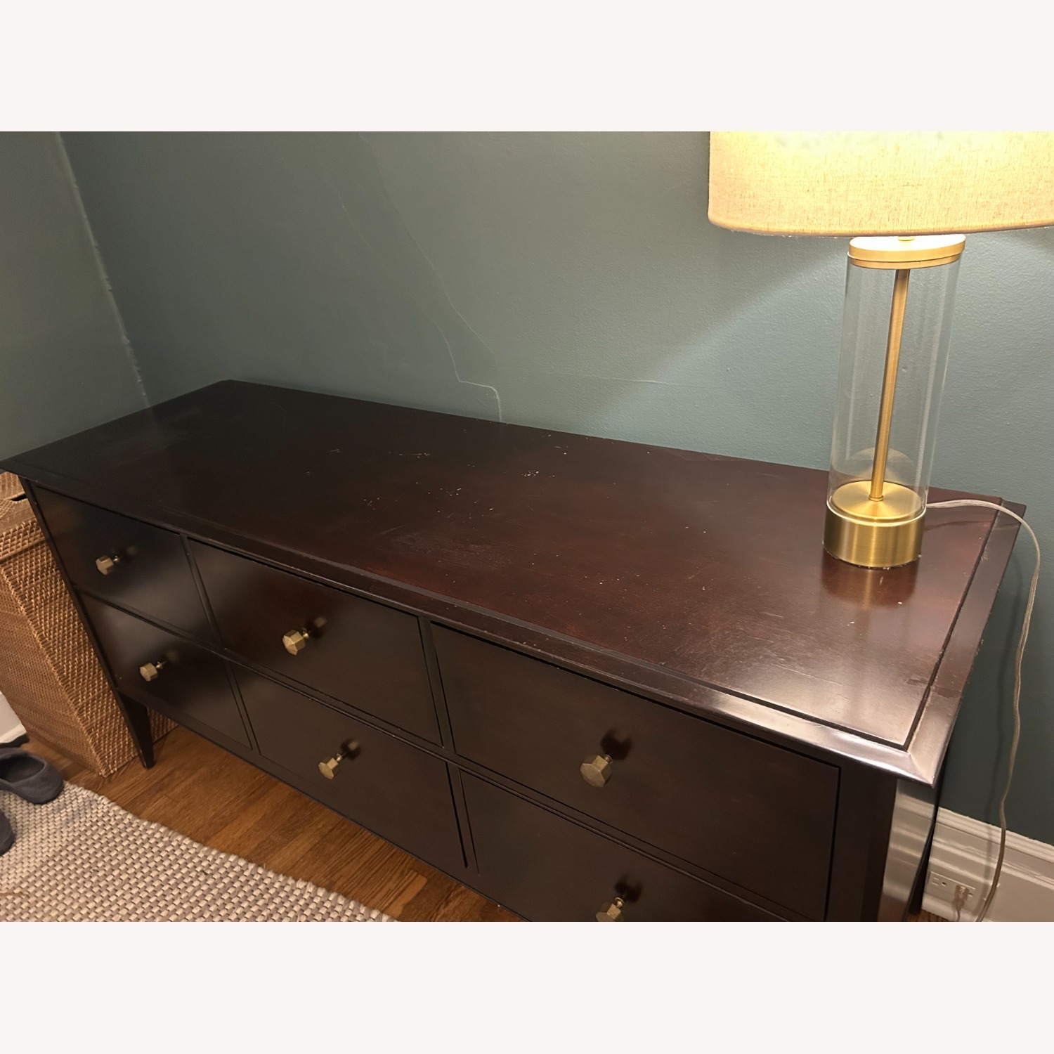 Crate & Barrel Dark Brown Wood Dresser - image-1