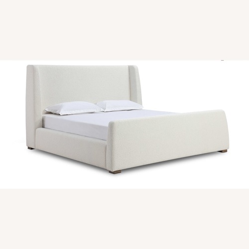 Used Apt2b Natural Whitney Fabric Queen Bed for sale on AptDeco