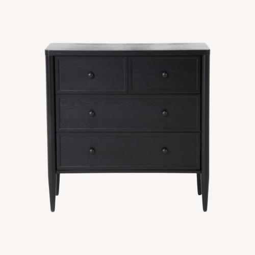 Used Living Spaces Black Wood 3-Drawer Dresser for sale on AptDeco