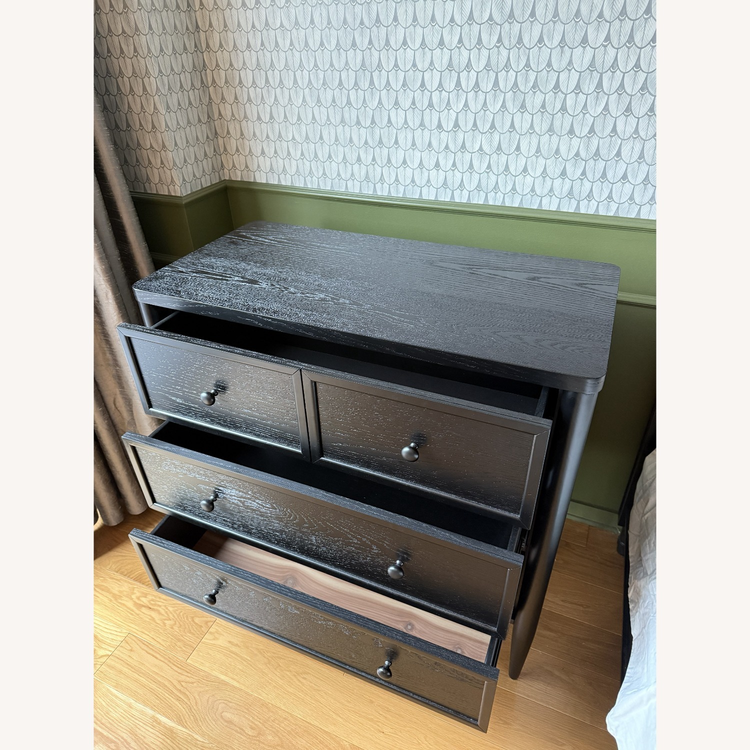 Living Spaces Black Wood 3-Drawer Dresser - image-8