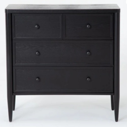 Used Living Spaces Black Wood 3-Drawer Dresser for sale on AptDeco